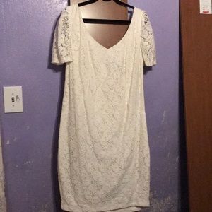 Torrid plus size 16 off white lace dress